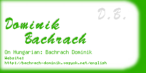 dominik bachrach business card